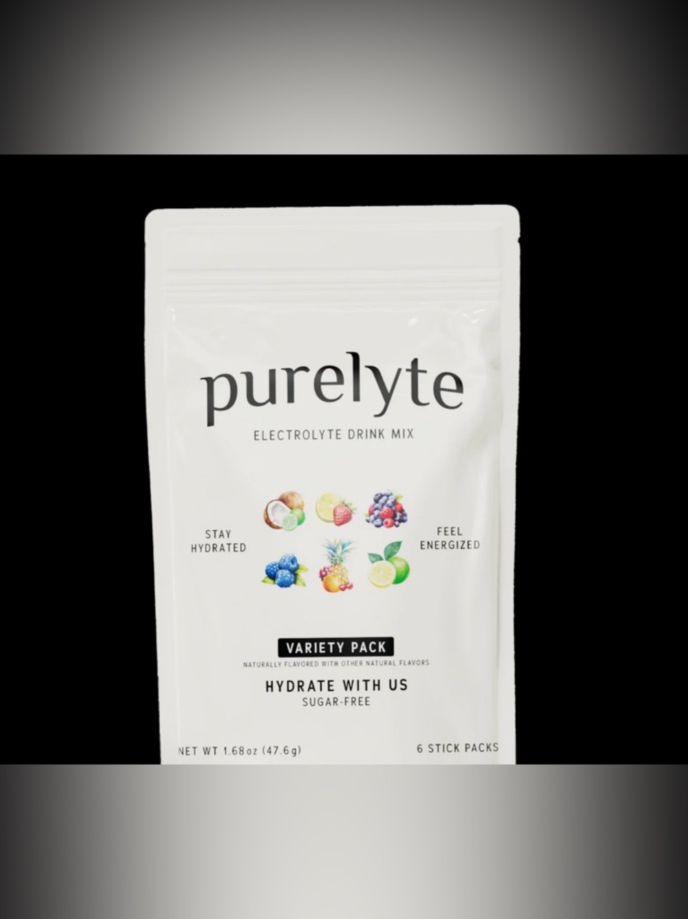 Purelyte White Electrolyte Drink Mix Variety Pack - Hydrating, Sugar-Free